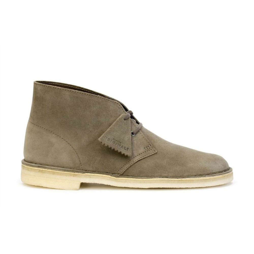 Clarks Originals Desert Boots Men's Olive Green Suede 26138234 - Picture 14 of 16